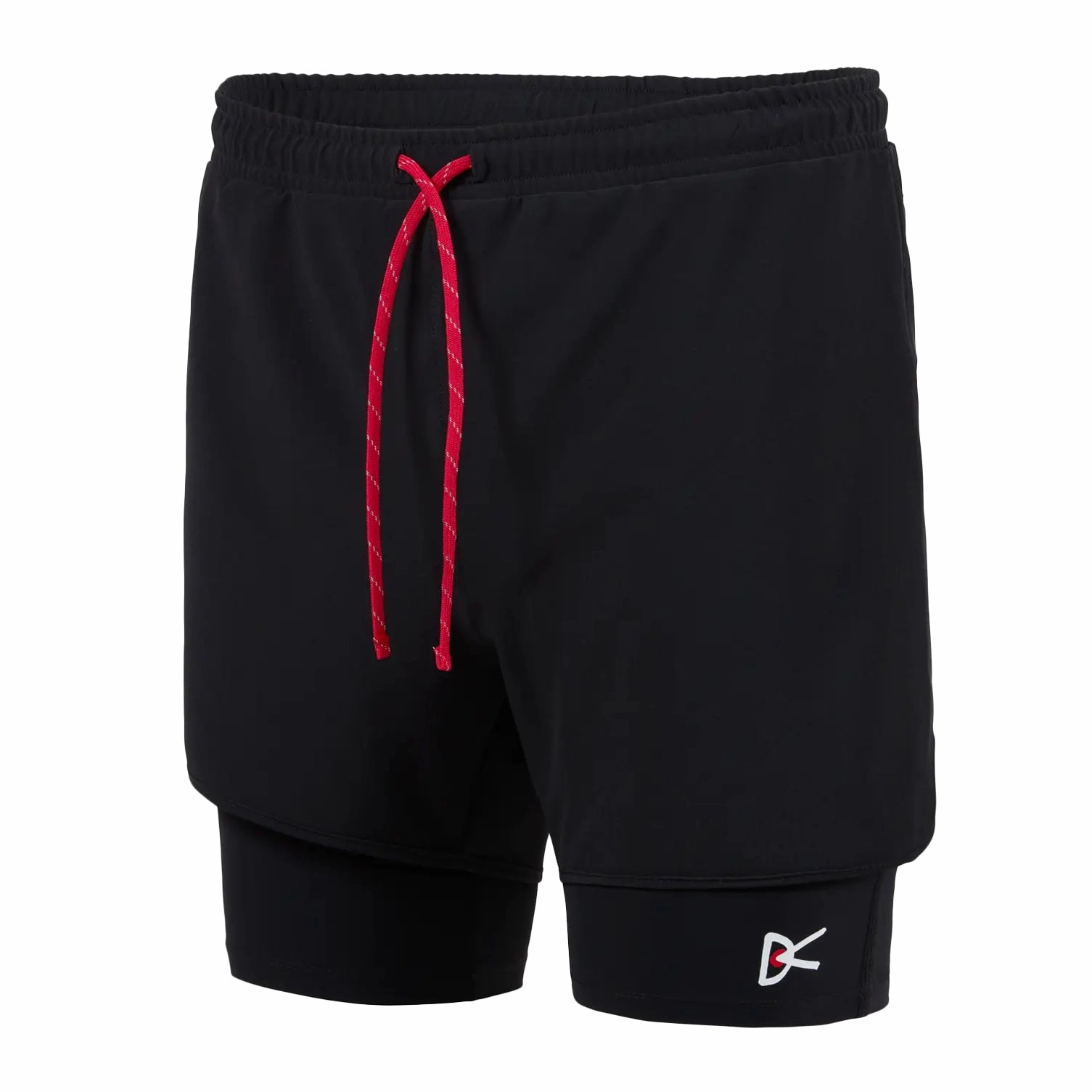 Men's Layered Pocketed Trail Shorts Black Senior Ease Pure Linen Blend
