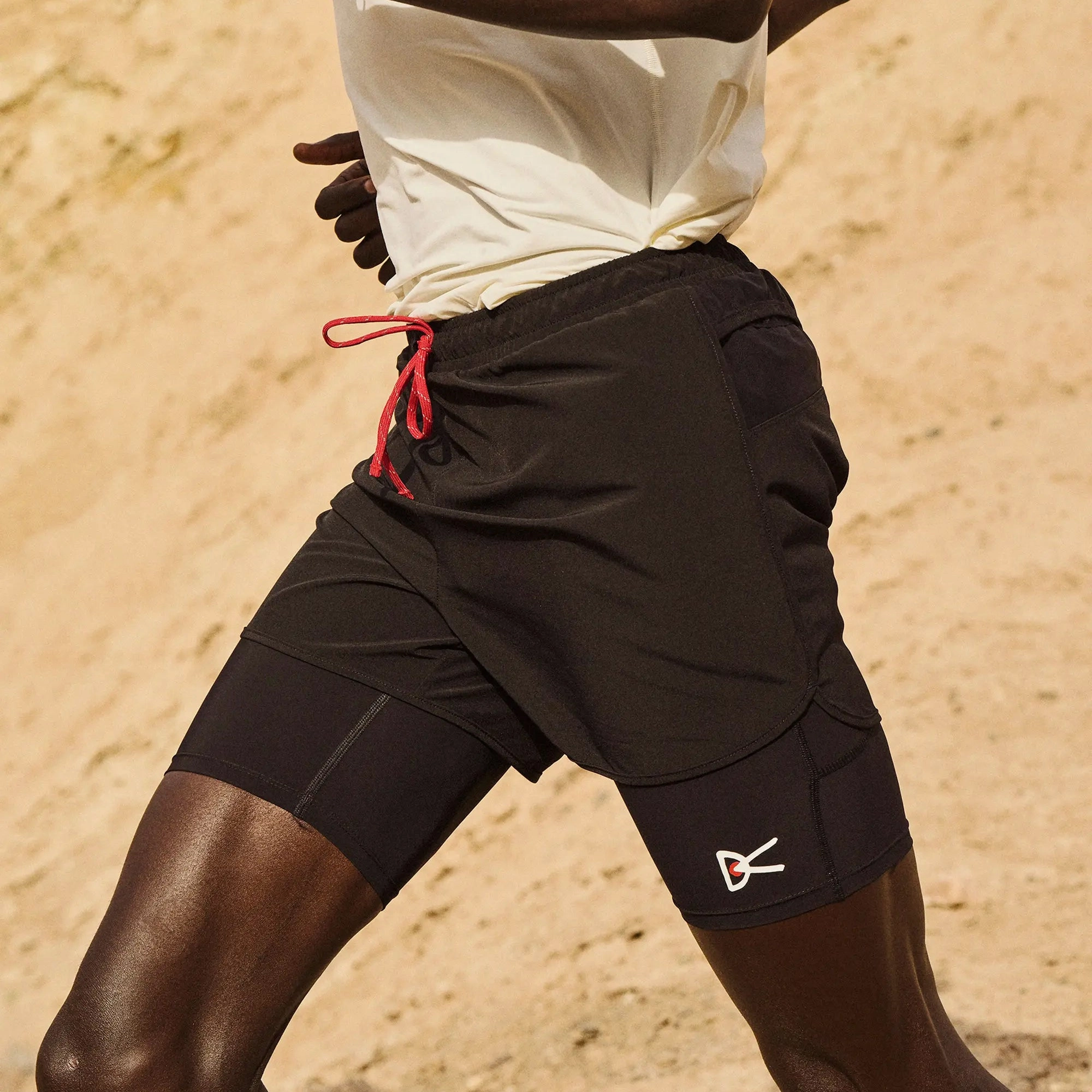Day Off Future Edge Men's Layered Pocketed Trail Shorts Black