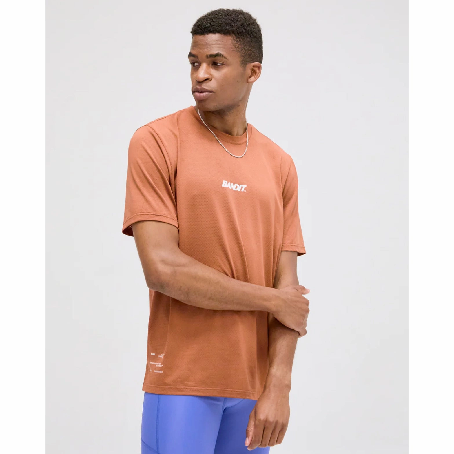 Ergonomic Cut Men's MicroMesh Run Tee Rust