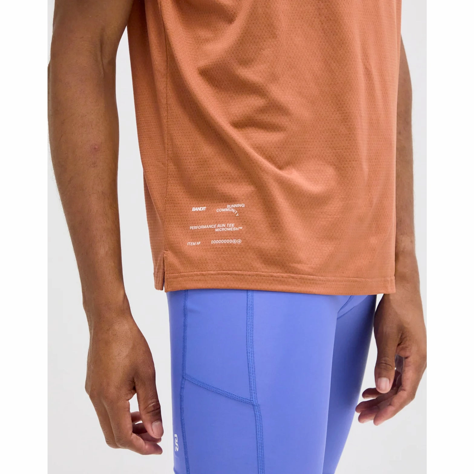 Men's MicroMesh Run Tee Rust Couple Look Global Cool