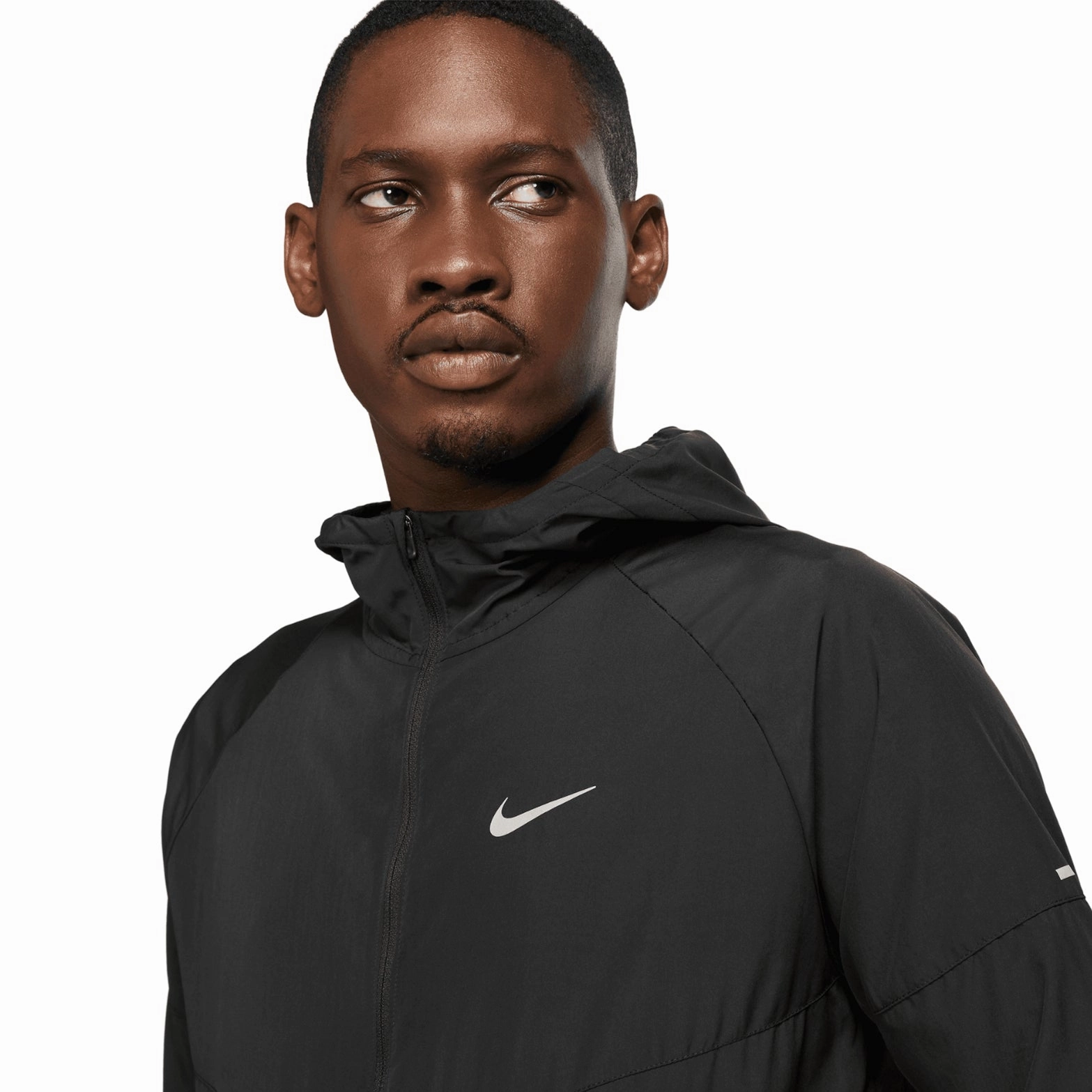 Men's Miler Repel Running Jacket Black / Black Spanish Glow