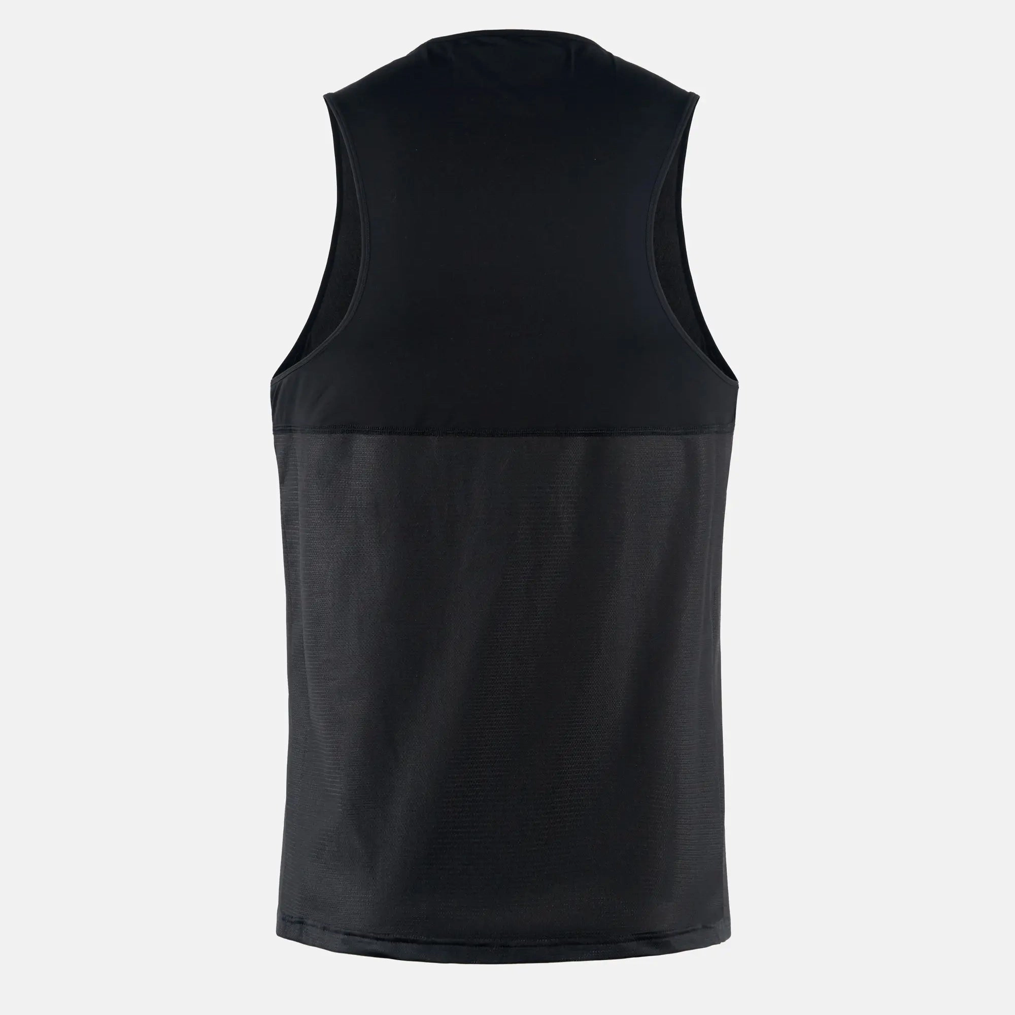 Strong Edge Men's Paneled Mesh Singlet Black