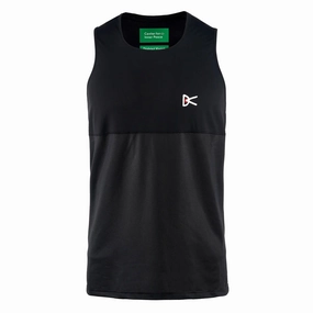 Men's Paneled Mesh Singlet Black Tough Core Free Shape
