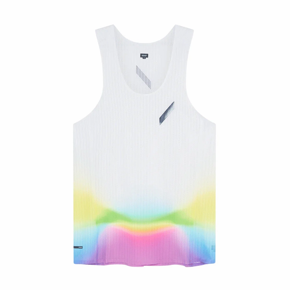 Plane Mood Spark Mood Men's Race Vest White / Summer Rainbow