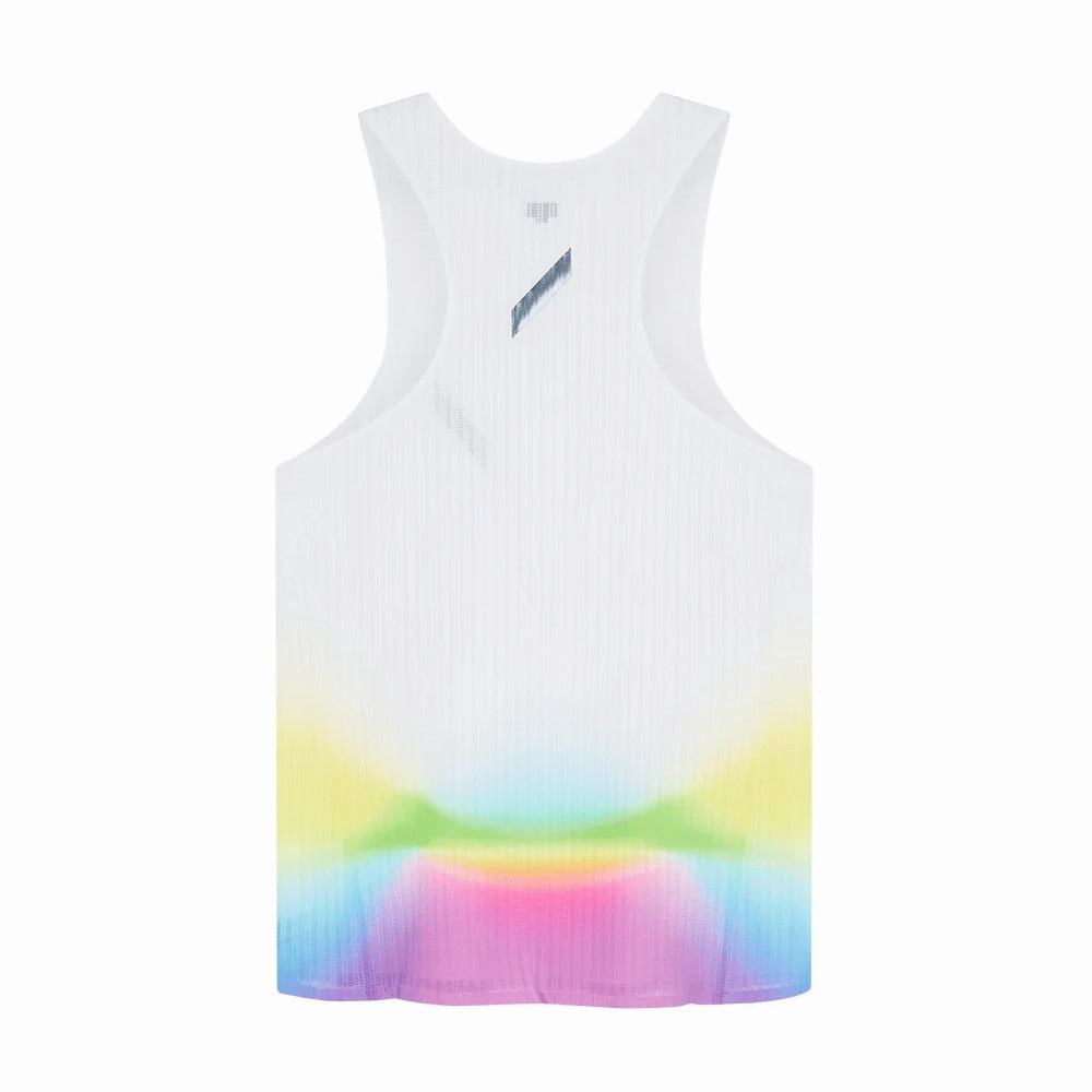 Zen Glow Men's Race Vest White / Summer Rainbow