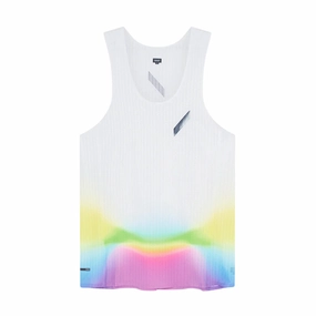 Plane Mood Spark Mood Men's Race Vest White / Summer Rainbow