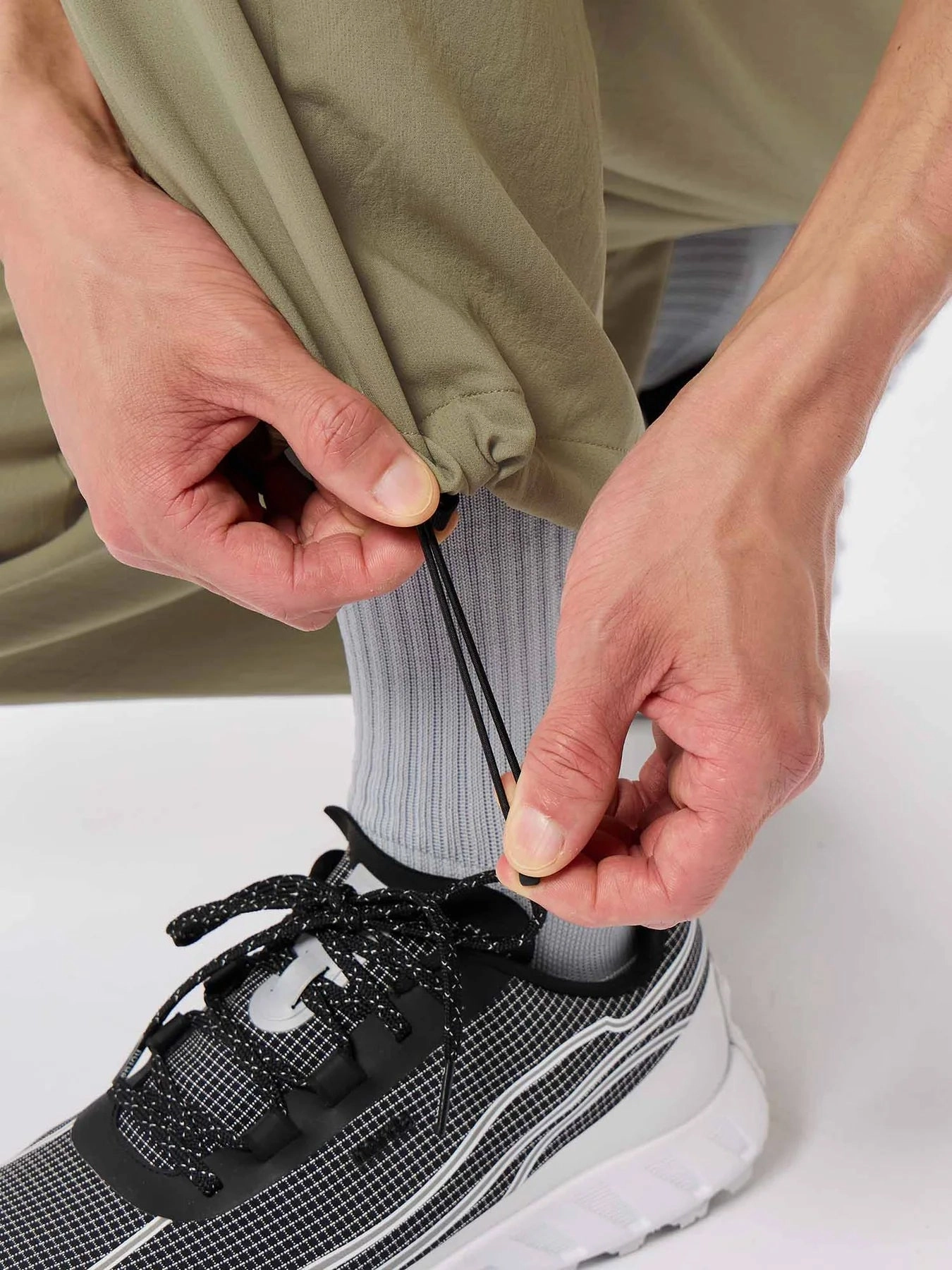 Hygienic Finish Men's Wide Ankle Easy Pants Black