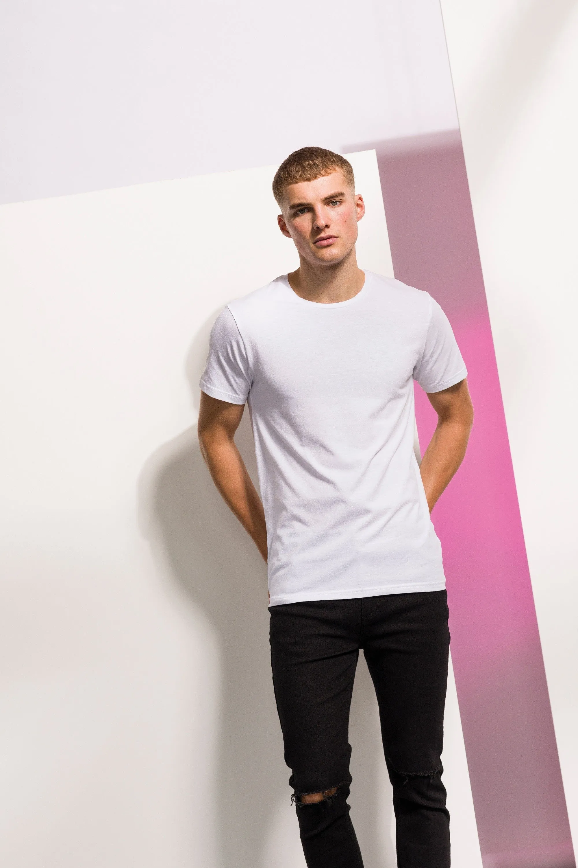 Mens Feel Good Stretch T-Shirt | BLACK Sustain Glow Love Energy