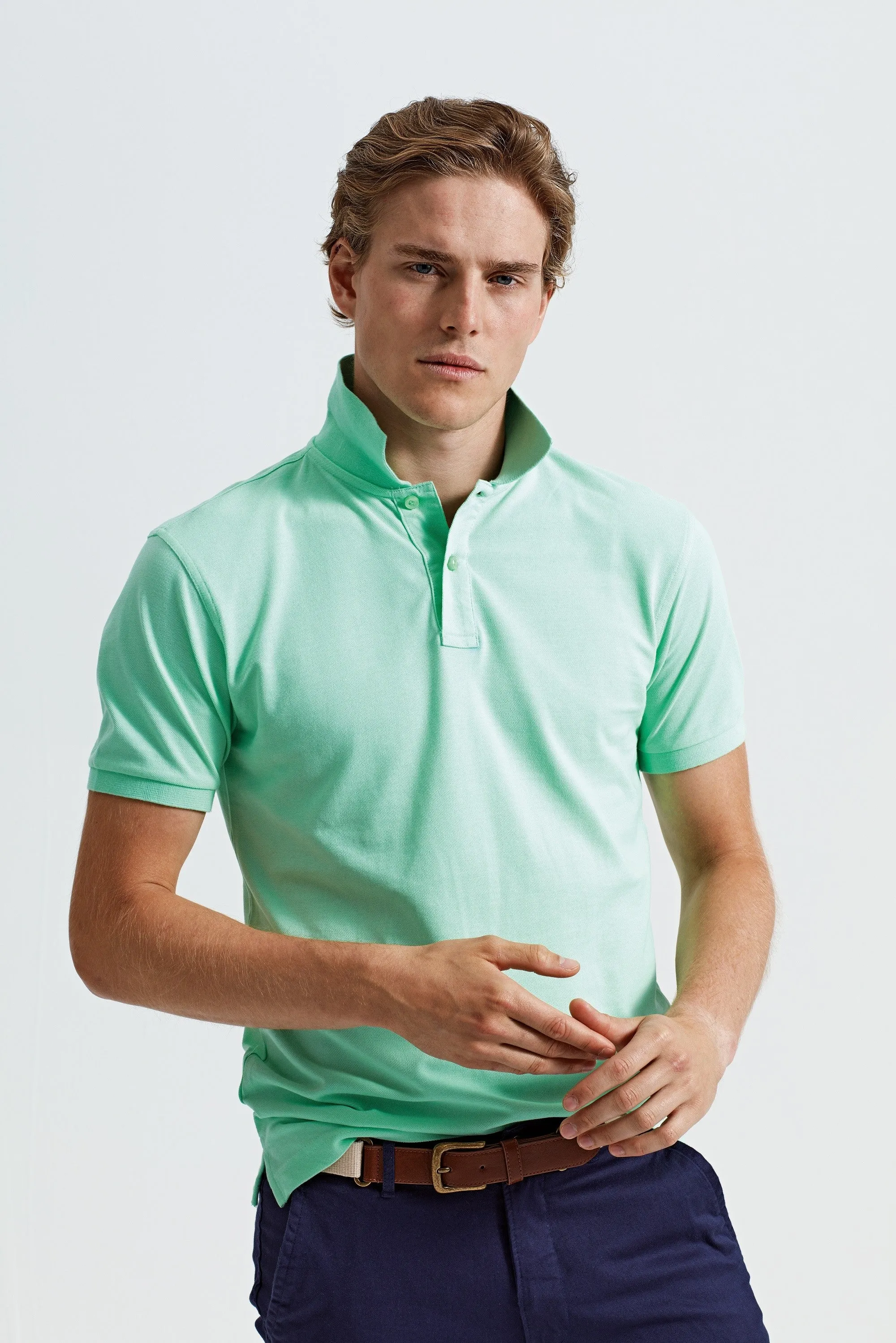 WaterRepellent Finish Busy Glow Men's Polo | BLACK