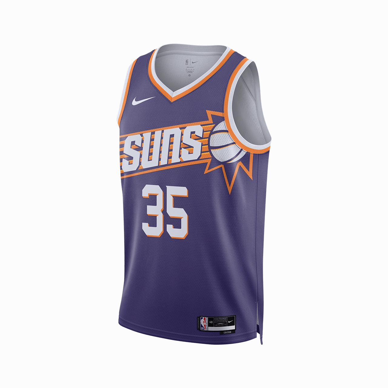 Adjustable Cuffs Nike Dri-FIT NBA Icon Edition Swingman Jersey - Kevin Durant Phoenix Suns