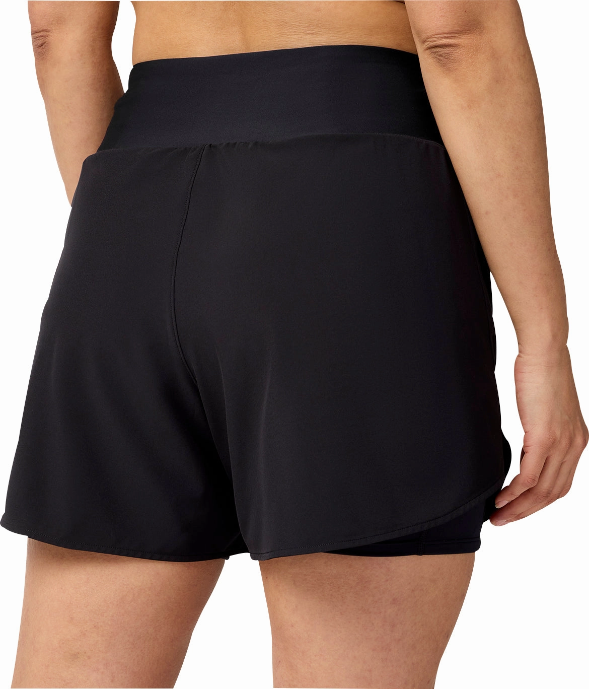 Brooks 5 Inch Chaser 2 In 1 Womens Running Shorts - Black Pilates wear Reinforced Hems