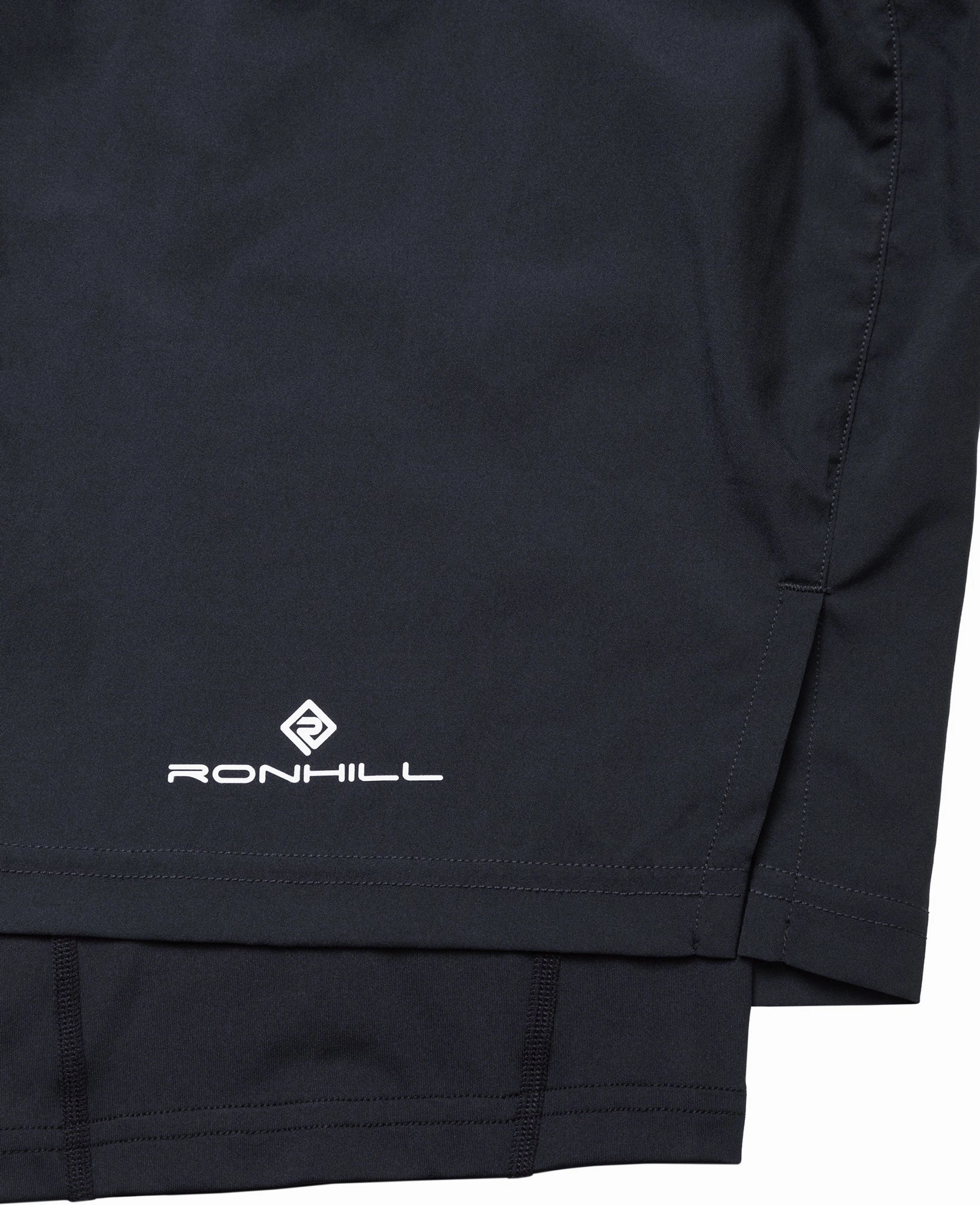 Ronhill Core Twin 2 In 1 Mens Running Shorts - Black Glide On Waist System Urban Outfit