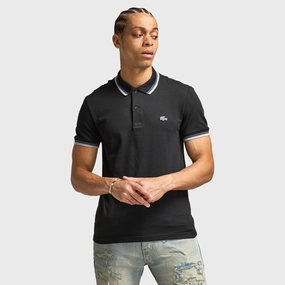 Lacoste Tipped Polo / Black Anti-allergic Durable Material