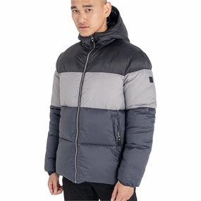 Dare2B Wing It Mens Padded Jacket - Black Button Closure