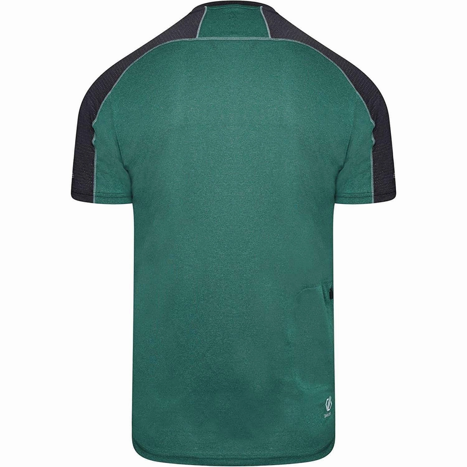 Aura Core Urban Cool Dare2B Aces II Half Zip Short Sleeve Mens Training Top - Green