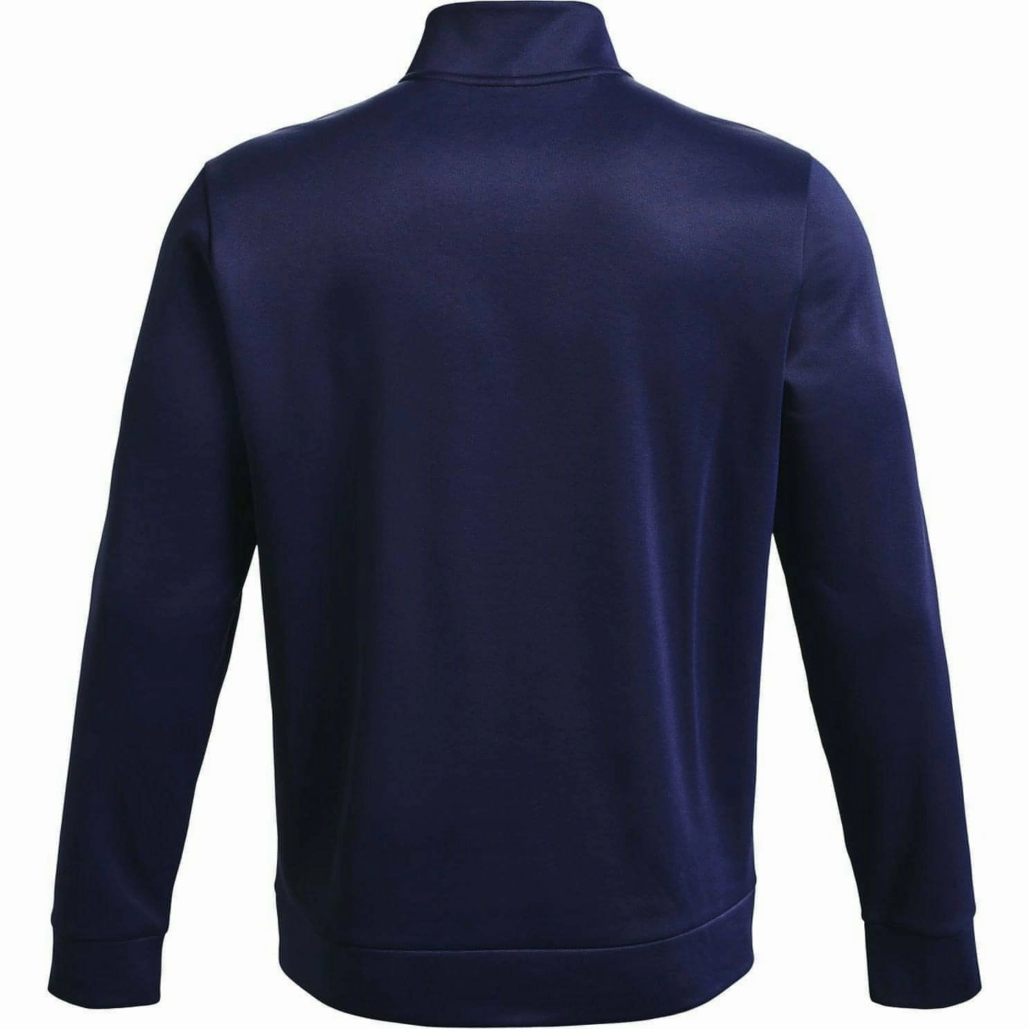 AntiSnagFabric Heroine Glow Under Armour Fleece Half Zip Long Sleeve Mens Training Top - Navy