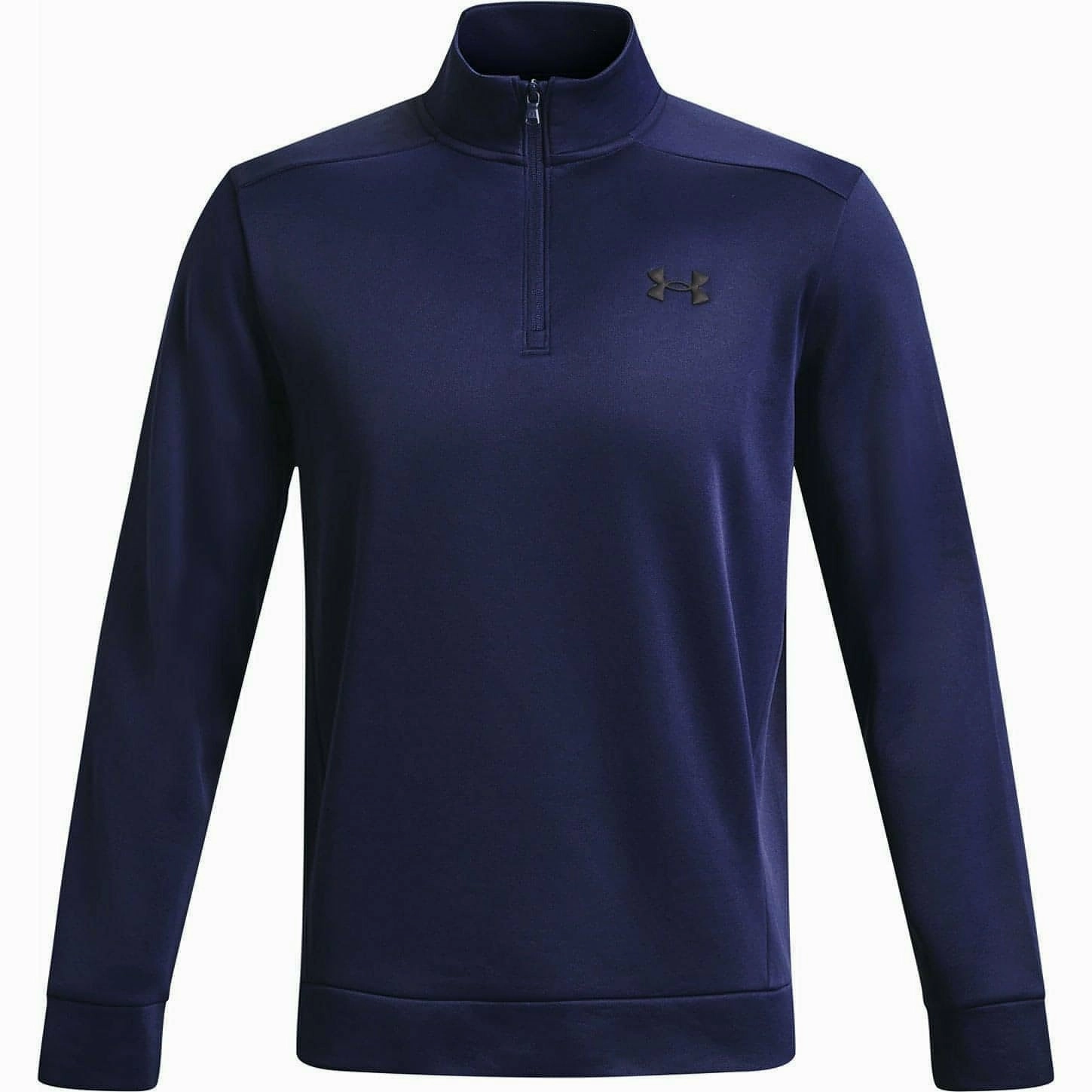 UVProtection Coating Polish Glow Under Armour Fleece Half Zip Long Sleeve Mens Training Top - Navy
