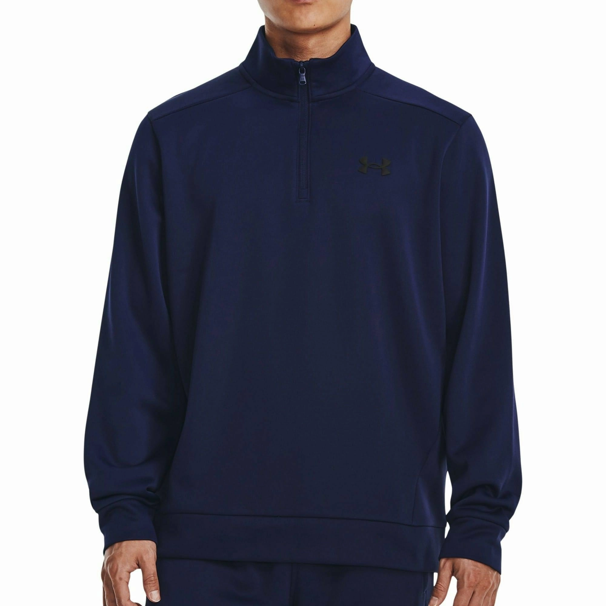 Under Armour Fleece Half Zip Long Sleeve Mens Training Top - Navy Focus Mood Daily Style