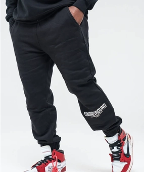 Modular Attachment System UNDRGROUND Oversized Cuffed Essentials Joggers (Black)