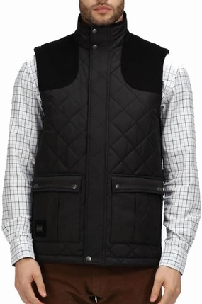 Weatherproof Zipper Closure Regatta Padbury Insulted Mens Gilet - Black