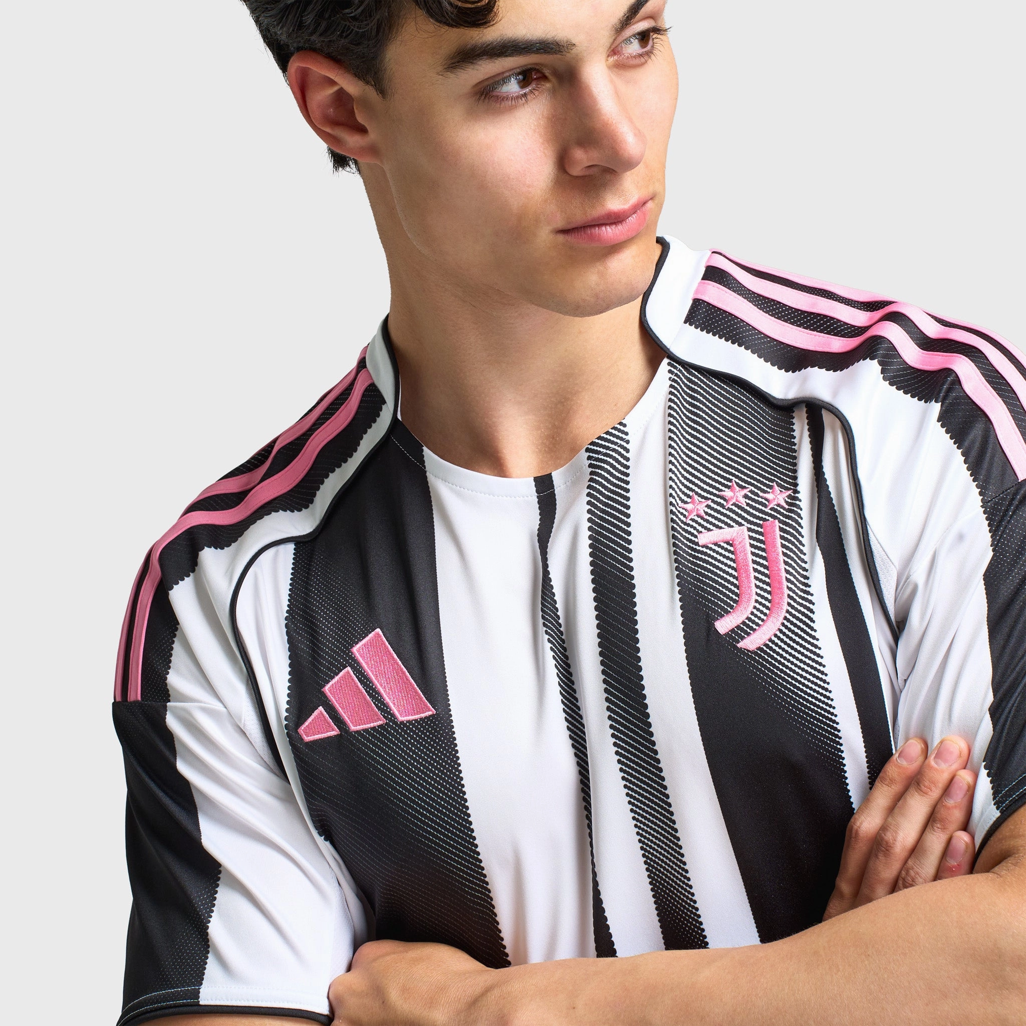 adidas Juventus 25/26 Home Jersey White / Black anti missile fiber - reinforced body