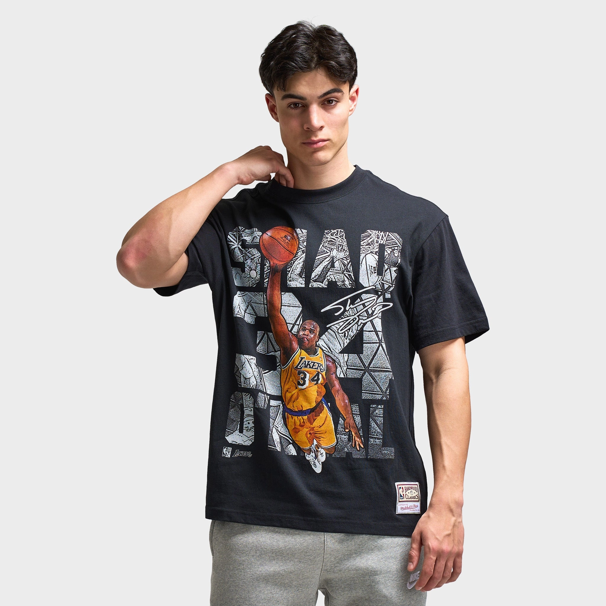 Waste - reducing Quick Pull Tab Mitchell & Ness O'Neal Mono Dunk T-Shirt / Black