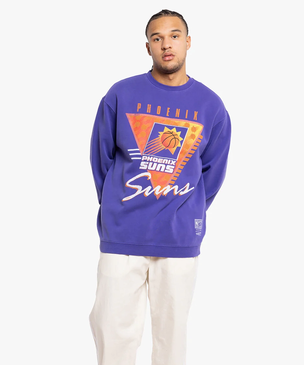 Mitchell & Ness Phoenix Suns Tri Logo Crew (Purple) NoSlipGrip Wonder Fit