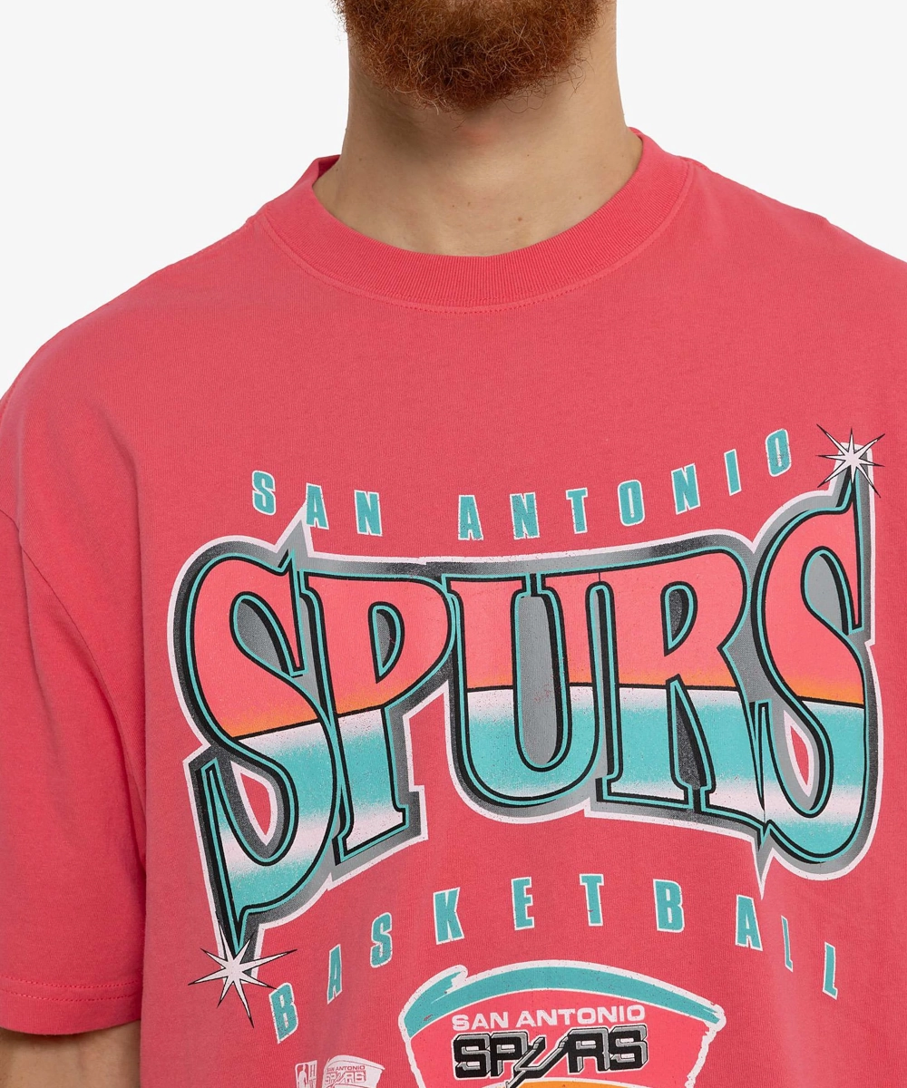 Windproof Outer Layer CompressionKnit Mitchell & Ness San Antonio Spurs Glow Up Tee (Pepper Pink)