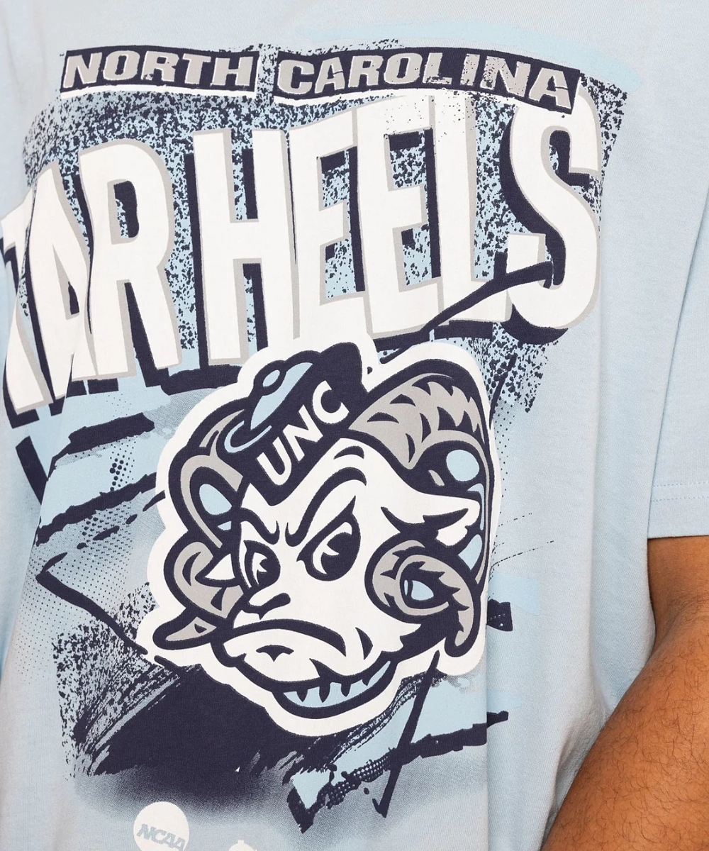Mitchell & Ness University Of North Carolina Underscore Tee (Light Blue) Urban Chic UVProtection