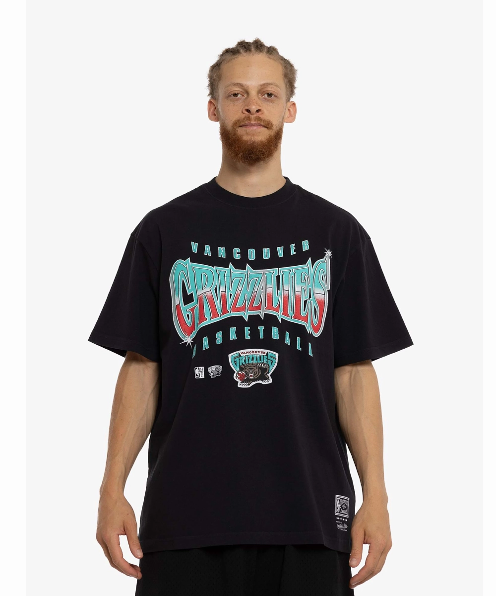 UltraSoft Texture Mitchell & Ness Vancouver Grizzlies Glow Up Tee (Faded Black)