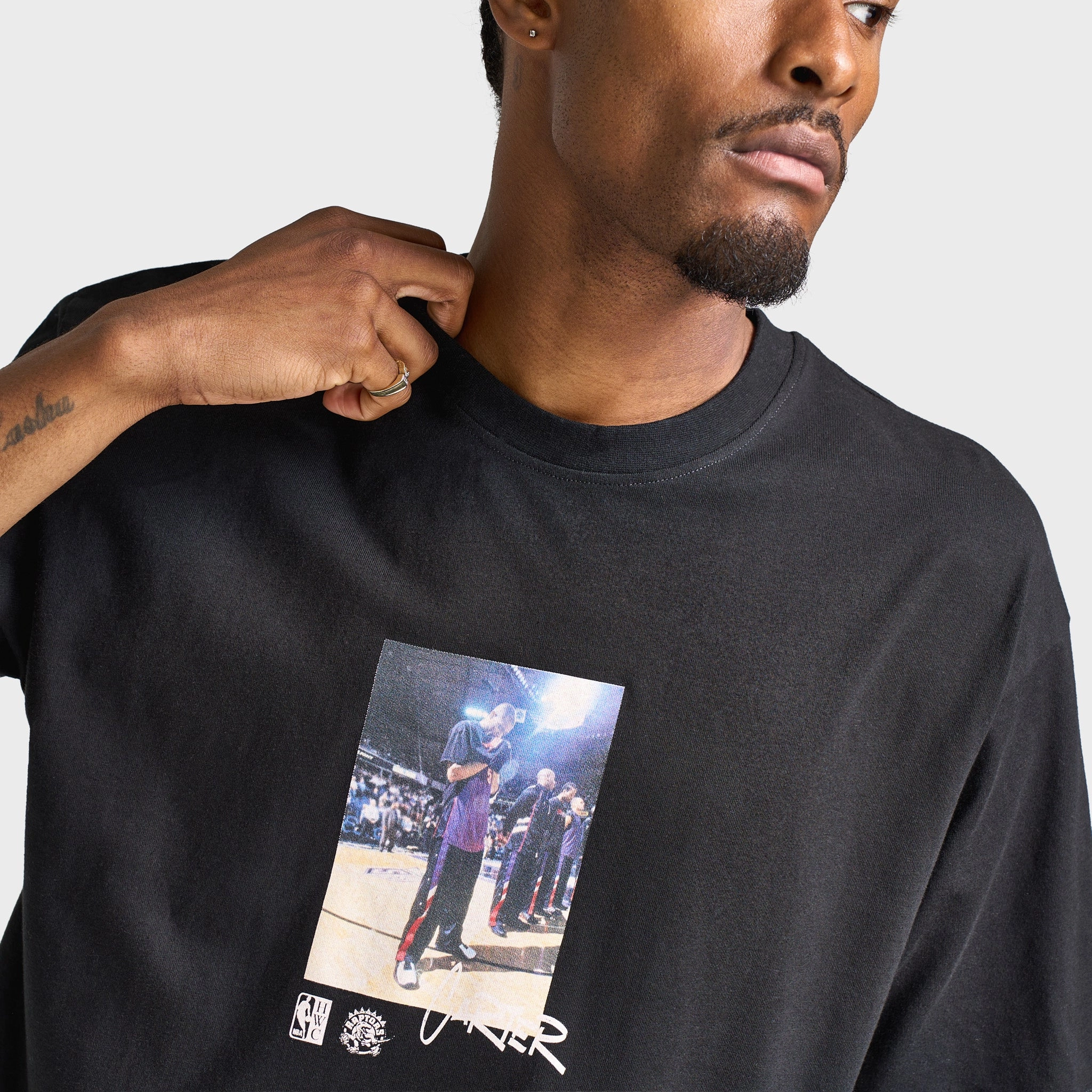 Athletic Performance Fit Core Fit Mitchell & Ness Vince Carter Pre & Post Game Tee / Black