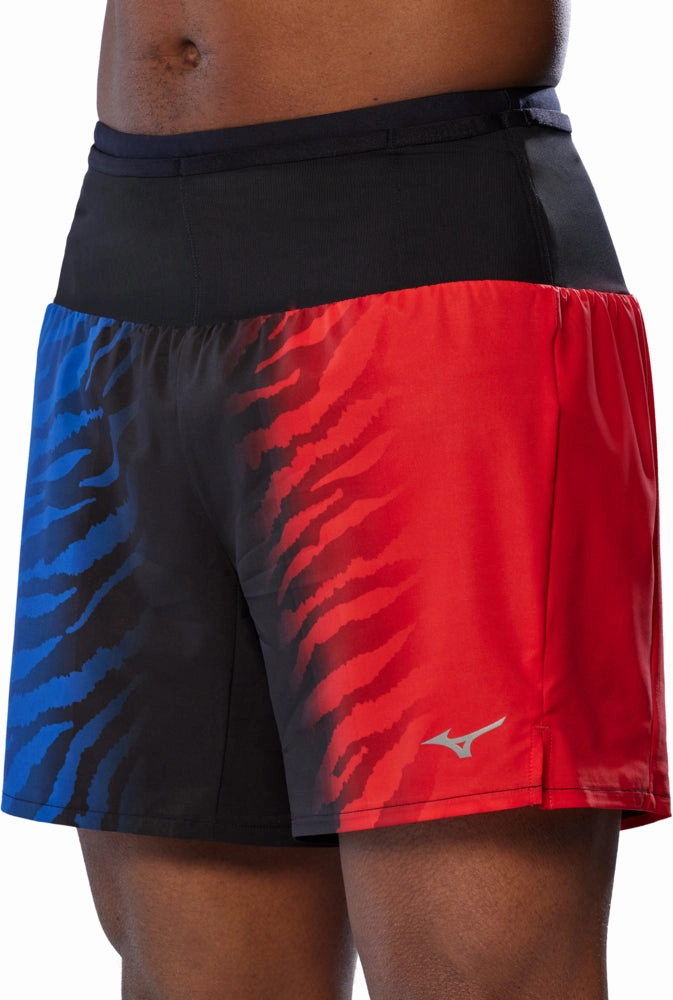 Mizuno Multi Pocket Mens Running Shorts - Blue Temperature Regulating Blend
