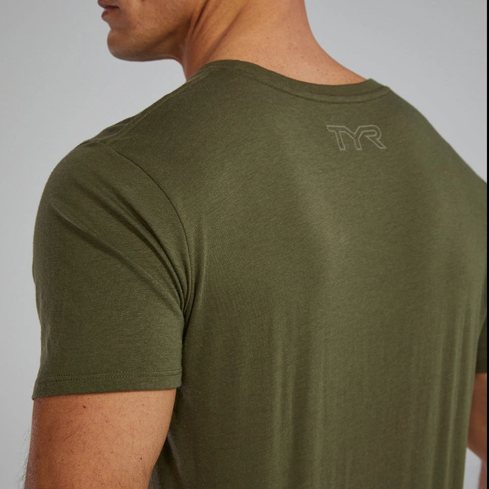 Side Vent Design Functional Look Men's TYR Tri-Blend Tech Tee