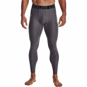 Under Armour HeatGear Compression Mens Long Running Tights - Grey Streetwear Style