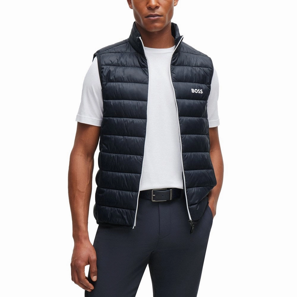 Antique Windproof Material BOSS Thor Padded Golf Vest - Dark Blue