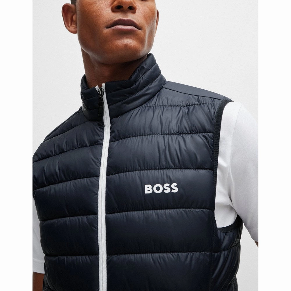 BOSS Thor Padded Golf Vest - Dark Blue Mesh Lining