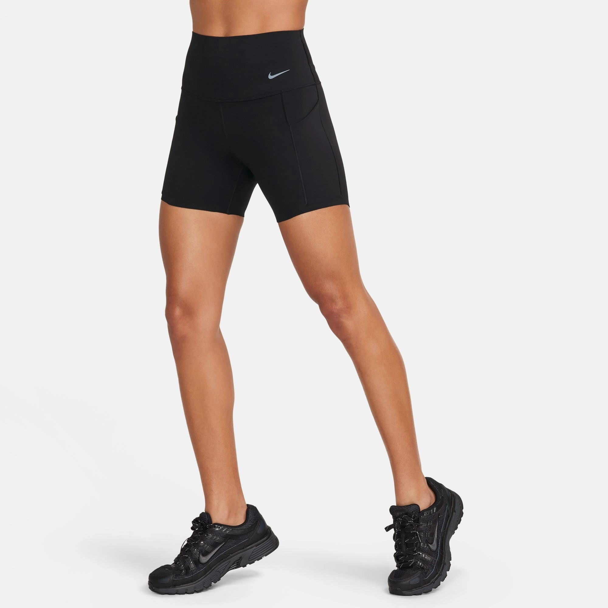 Hygienic Antimicrobial Layer Nike Women's Universa Medium-Support High-Waisted 5" Biker Shorts with Pockets