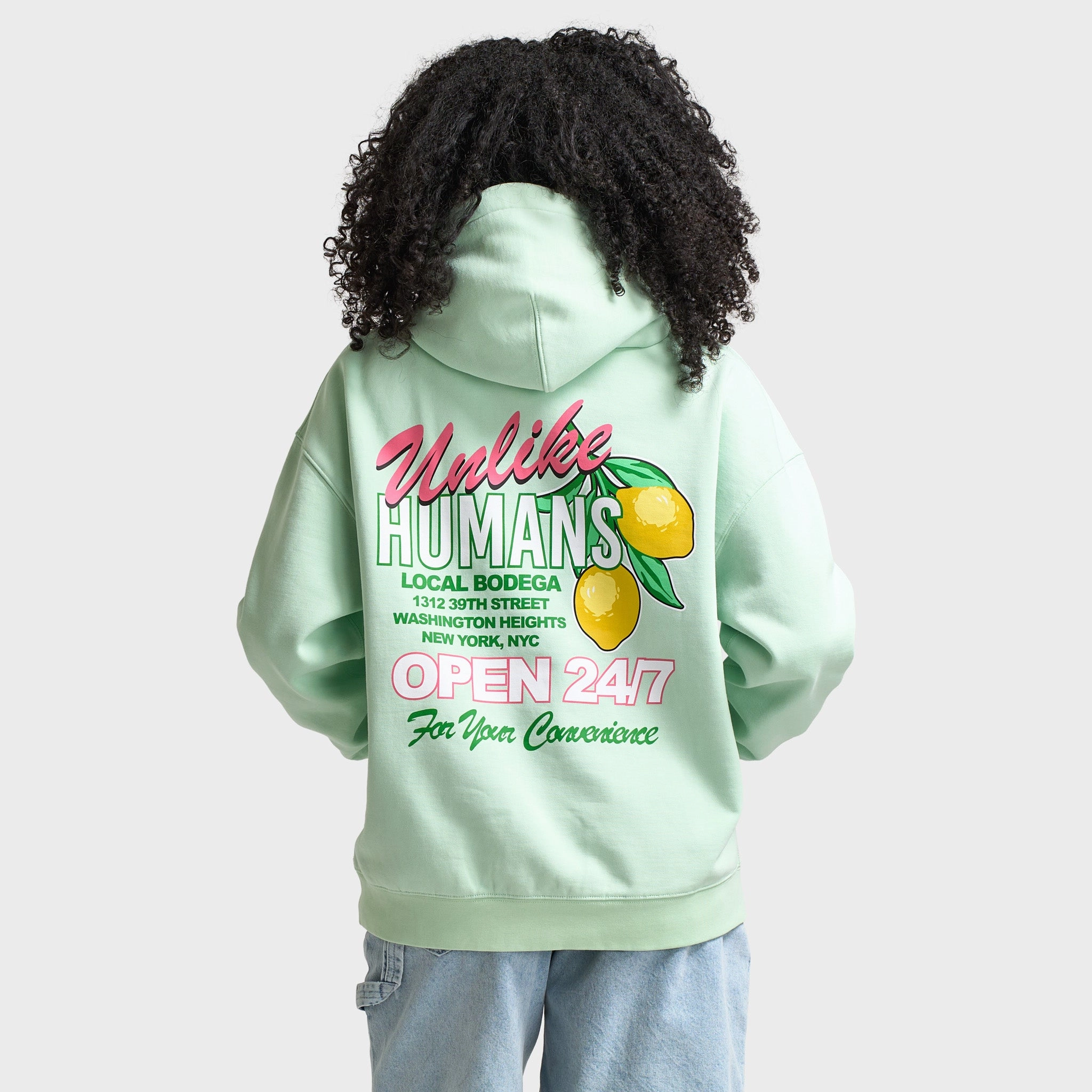 Unlike Humans Women's Lemons Pullover Hoodie / Spray Modern Edge Water Repellent Finish