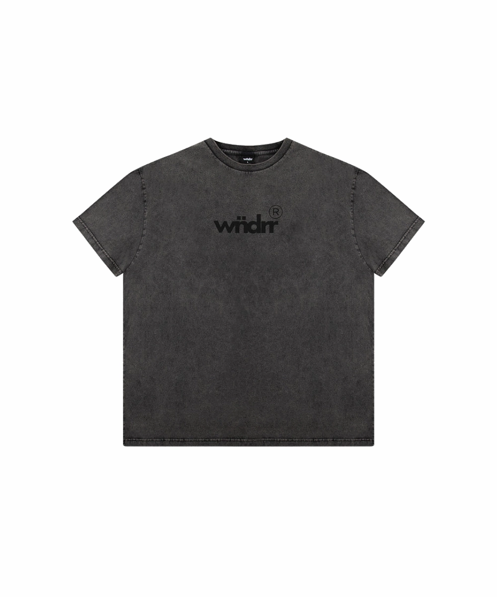 WNDRR Accent Box Fit Tee (Washed Black) AbrasiveReinforcedZones