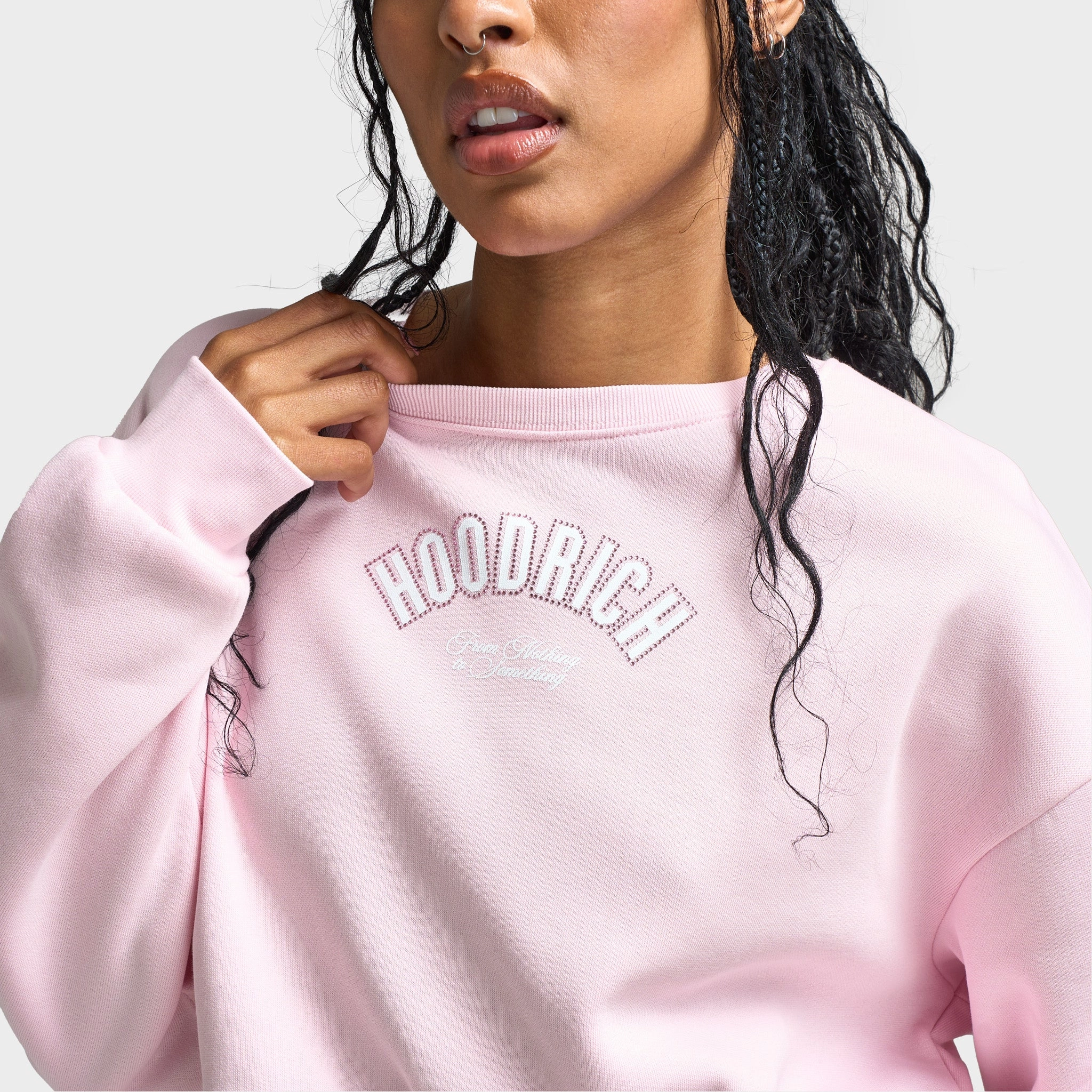 All Year Flatlock Seam Construction Hoodrich Women's Cherish Cropped Sweatshirt Festival Bloom /