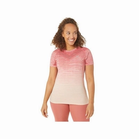 Woman's Seamless SS Top - Pale Apricot/Light Garnet Sporty Hoodie