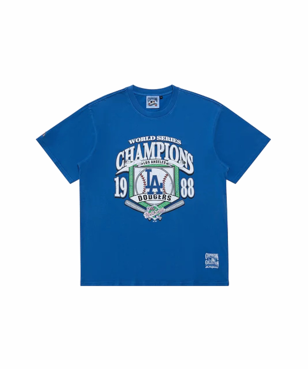 Sharp Edge Majestic Los Angeles Dodgers Champs Star Frame Tee (Faded Royal)