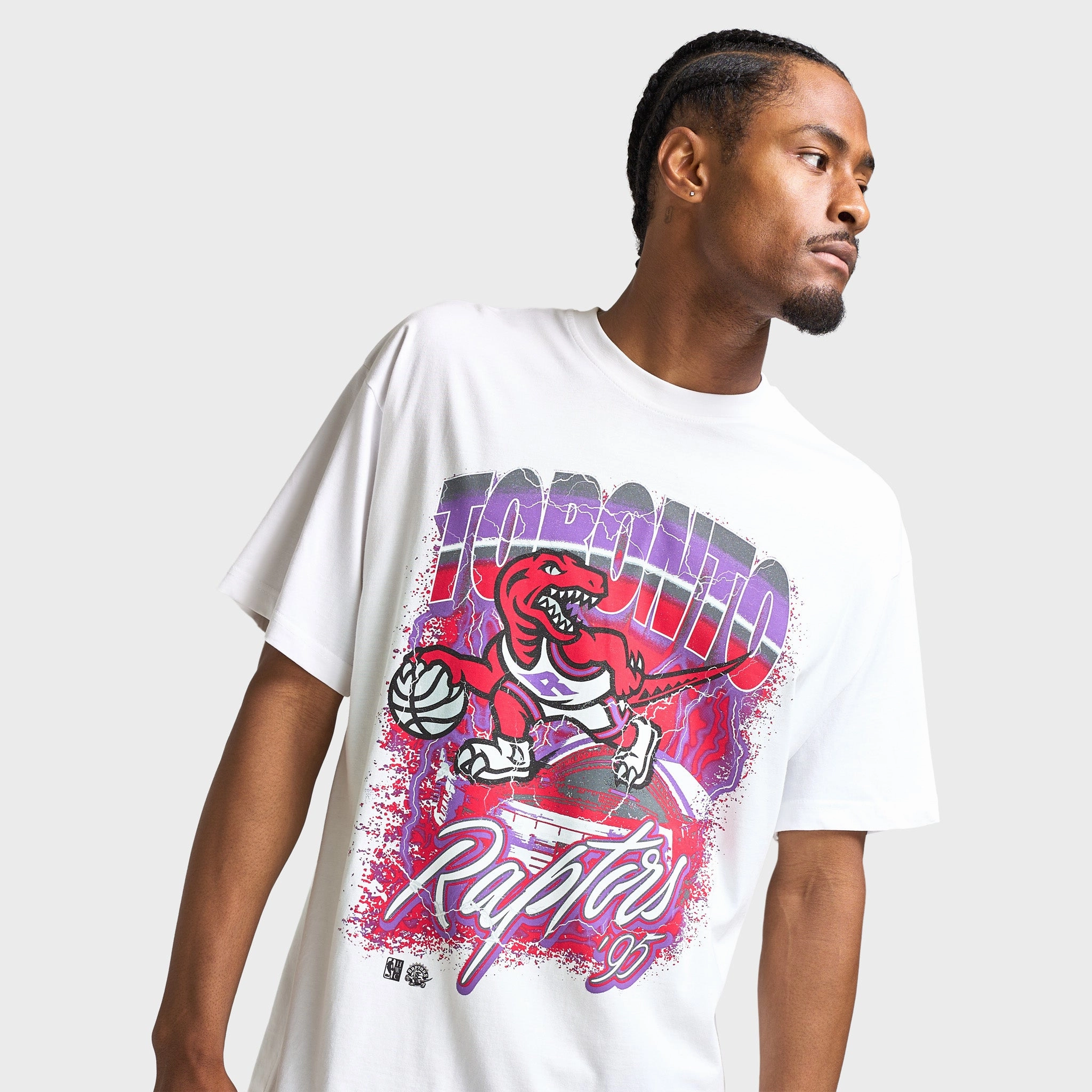dry environment high pressure situation Mitchell & Ness Toronto Raptors Three Decades Tee