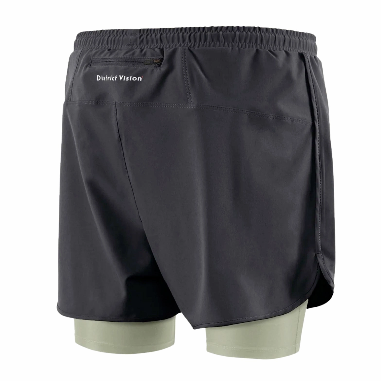 Men's Layered Pocketed Trail Shorts Black / Ash BreathableFabric Snow Ready