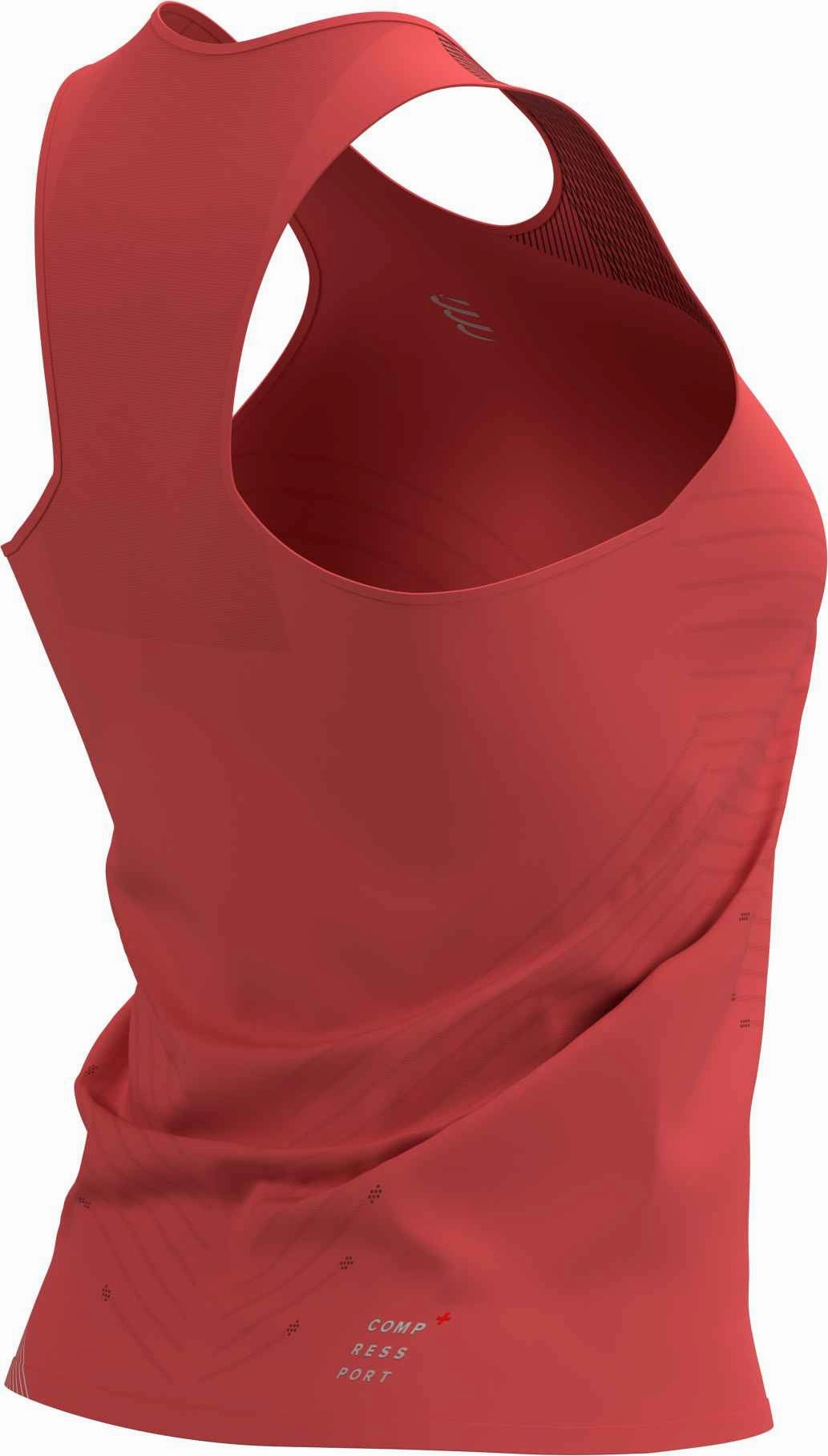 Compressport Performance Womens Running Vest Tank Top - Pink Adaptive Lacing Mechanism
