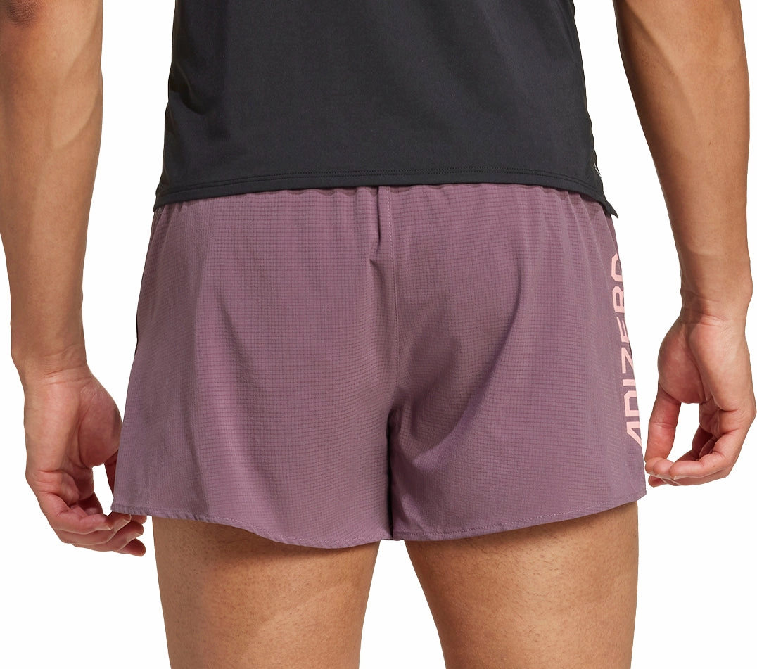 ski wear adidas Adizero Gel Mens Running Shorts - Purple