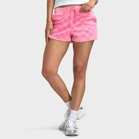 Juicy Couture Women's Embossed Velour Shorts / Hot Hot Pink Sweat Resistant Fabric
