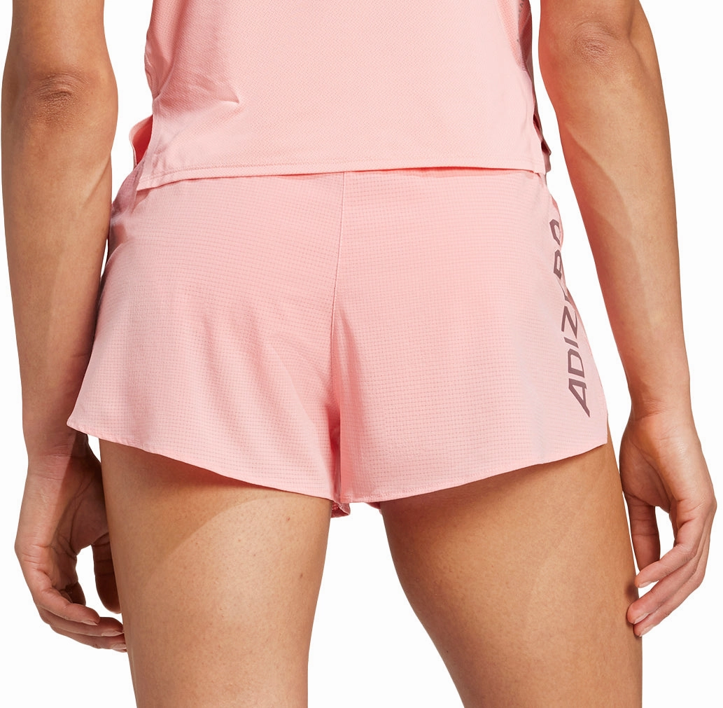 Seamless Integration Gusseted Crotch adidas Adizero Gel Womens Running Shorts - Pink