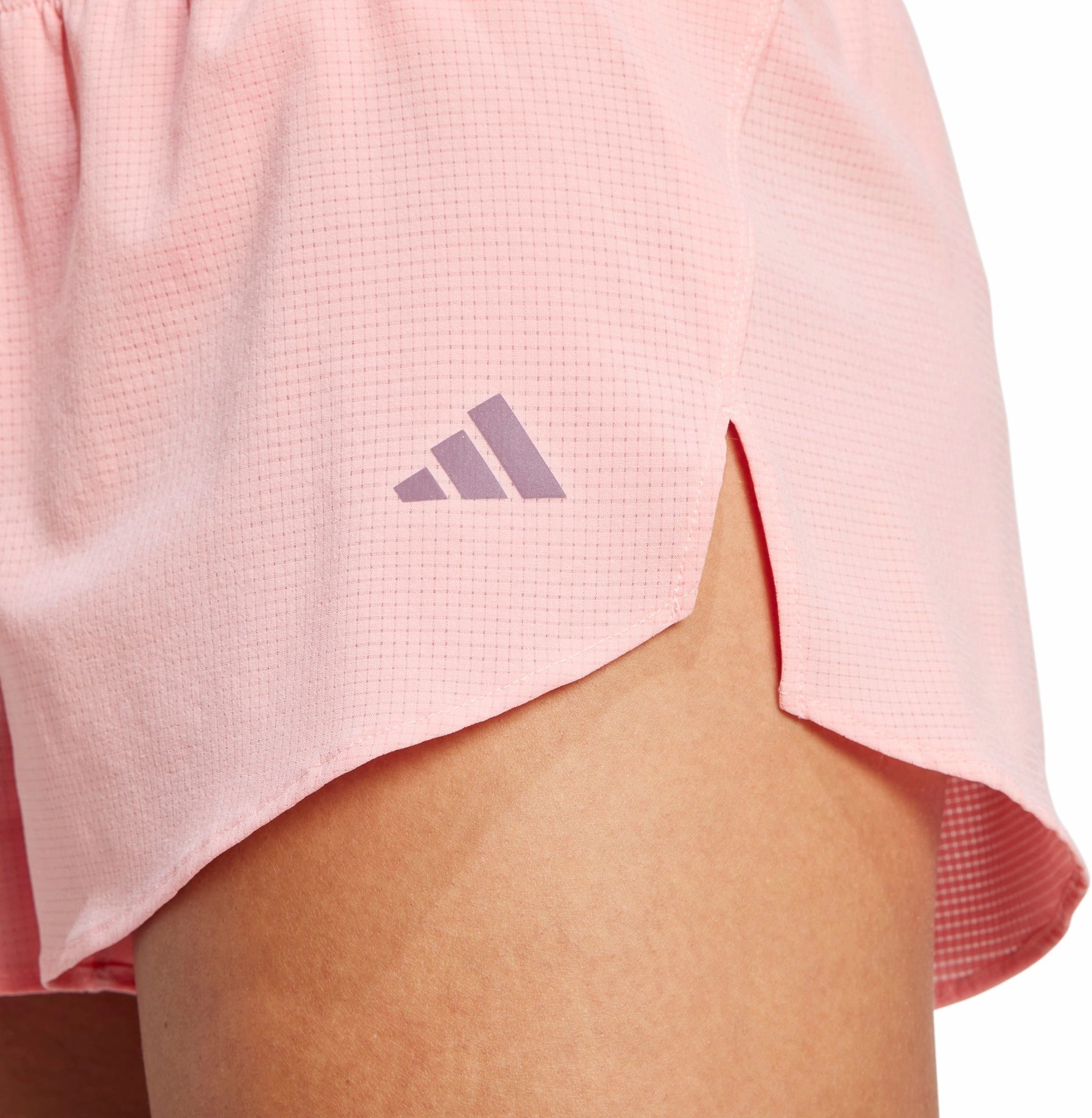 Durable Weave Quick Dry Fabric adidas Adizero Gel Womens Running Shorts - Pink