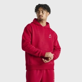 Jordan Brooklyn Varsity Fleece Pullover Hoodie Gym Red / White Quick Dry Performance Eco Conscious Dye Process